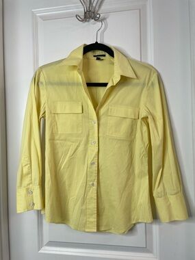 Theory Yellow Collared Shirt